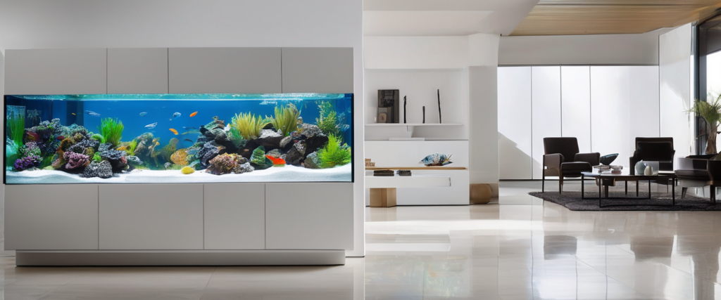 Illustration for aquarium setup and maintenance