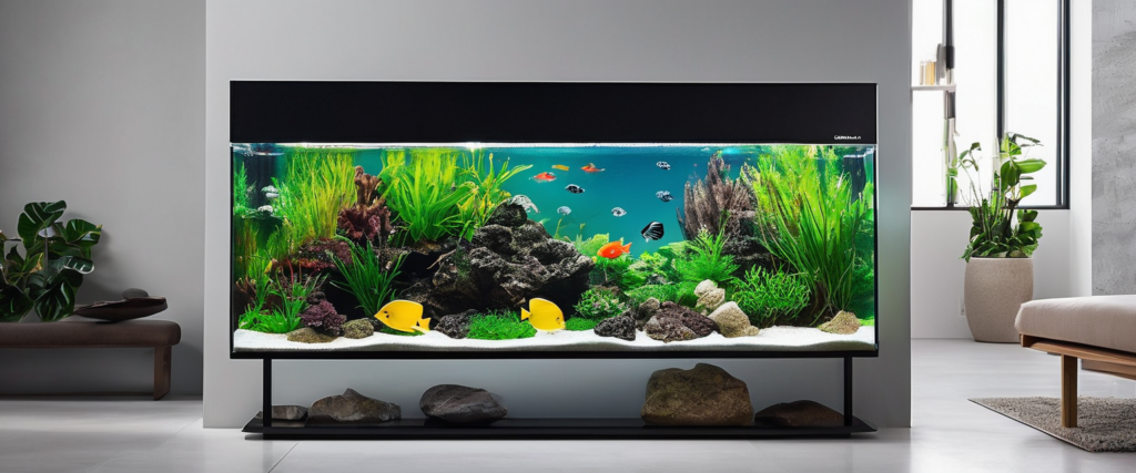 Illustration for aquarium setup and maintenance